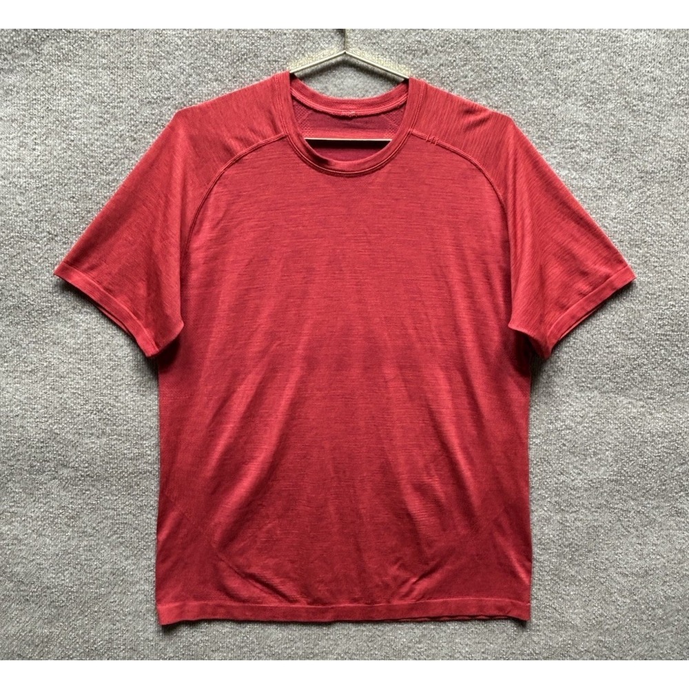 Lululemon Metal Vent‎ Tech T-Shirt Men's Size XL Heather Red Athleisure SS EUC